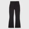 Faye Flare Cropped Seamed Pant In Black Vegan Suede 1 Faye Flare Cropped Seamed Pant In Black Vegan Suede -Modezzia Sales S71370 122
