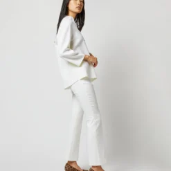 Faye Flare Cropped Pant In Ivory Double-Weave Wool -Modezzia Sales S71387 2425 300d63d9 b143 4c69 90a7 9ce7865d8b82