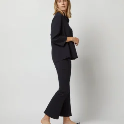 Camilla Top In Navy Double-Weave Wool -Modezzia Sales S71389 2189