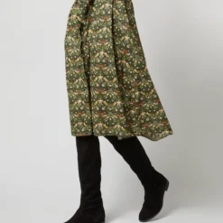 Long-Sleeved Gianna Dress In Hunter Multi Strawberry Thief Liberty Fabric 21 Long-Sleeved Gianna Dress In Hunter Multi Strawberry Thief Liberty Fabric -Modezzia Sales S71392 485