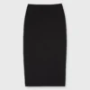 Long Pull-On Skirt In Black Ponte Knit 2 Long Pull-On Skirt In Black Ponte Knit -Modezzia Sales S71398 55