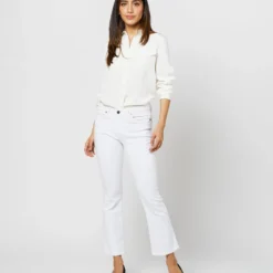 Hannah Blouse In Ivory Silk Crepe De Chine -Modezzia Sales S71401 1509