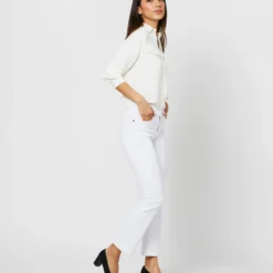 Hannah Blouse In Ivory Silk Crepe De Chine -Modezzia Sales S71401 1535