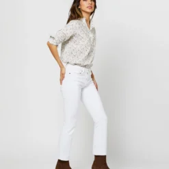 Frill Shirt In Ivory/Lavender Emma Victoria Liberty Fabric 13 Frill Shirt In Ivory/Lavender Emma Victoria Liberty Fabric -Modezzia Sales S71404 2310