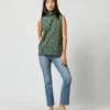 Sleeveless Ana Fringe Top In Green/Pink Tweed -Modezzia Sales S71405 6105