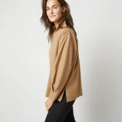 Violet Top In Camel Hair Flannel -Modezzia Sales S71412 4031