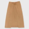 Brooke Tie-Waist Skirt In Camel Hair Flannel 1 Brooke Tie-Waist Skirt In Camel Hair Flannel -Modezzia Sales S71413 97