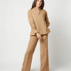 Violet Top In Camel Hair Flannel -Modezzia Sales S71414 4155