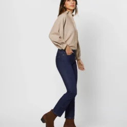 Volume Kimono Shirt In Camel Brushed Herringbone -Modezzia Sales S71415 4475