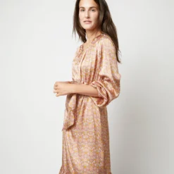 Aba Maxi Dress In Rose Moon Flower Liberty Fabric Silk 19 Aba Maxi Dress In Rose Moon Flower Liberty Fabric Silk -Modezzia Sales S71417 1001