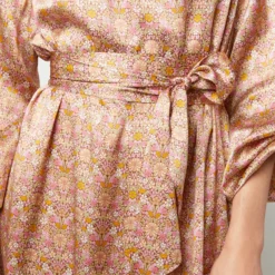 Aba Maxi Dress In Rose Moon Flower Liberty Fabric Silk 22 Aba Maxi Dress In Rose Moon Flower Liberty Fabric Silk -Modezzia Sales S71417 1026
