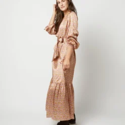 Aba Maxi Dress In Rose Moon Flower Liberty Fabric Silk 17 Aba Maxi Dress In Rose Moon Flower Liberty Fabric Silk -Modezzia Sales S71417 933