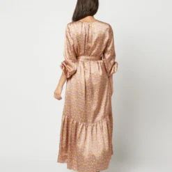 Aba Maxi Dress In Rose Moon Flower Liberty Fabric Silk 21 Aba Maxi Dress In Rose Moon Flower Liberty Fabric Silk -Modezzia Sales S71417 936