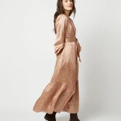 Aba Maxi Dress In Rose Moon Flower Liberty Fabric Silk 18 Aba Maxi Dress In Rose Moon Flower Liberty Fabric Silk -Modezzia Sales S71417 954