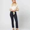 Tie-Neck Blouse In Platino Silk Charmeuse -Modezzia Sales S71421 1659