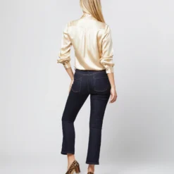 Tie-Neck Blouse In Platino Silk Charmeuse -Modezzia Sales S71421 1677