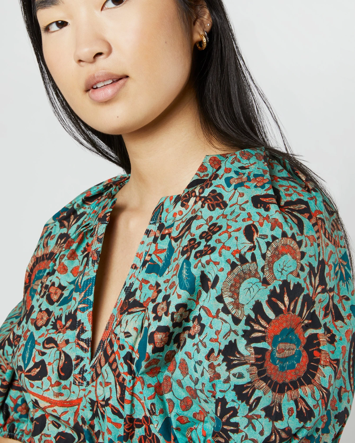 ULLA JOHNSON Olina Dress In Jade Trailing Lotus 4 ULLA JOHNSON Olina Dress In Jade Trailing Lotus - Image 2