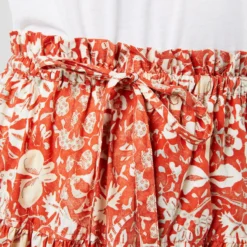 ULLA JOHNSON Fernanda Skirt In Orange Blossom Trailing Lotus 17 ULLA JOHNSON Fernanda Skirt In Orange Blossom Trailing Lotus -Modezzia Sales S71607 2747