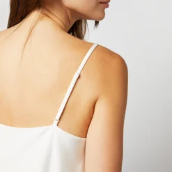 Camisole In Ivory Silk Crepe De Chine -Modezzia Sales S71622 1518