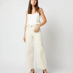 Camisole In Ivory Silk Crepe De Chine -Modezzia Sales S71622 1700