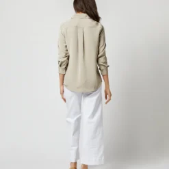 Hannah Blouse In Birch Silk Crepe De Chine -Modezzia Sales S71628 912