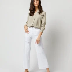 Hannah Blouse In Birch Silk Crepe De Chine -Modezzia Sales S71628 920