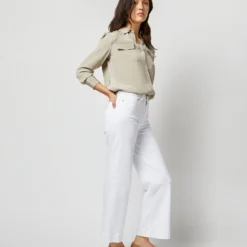Hannah Blouse In Birch Silk Crepe De Chine -Modezzia Sales S71628 945