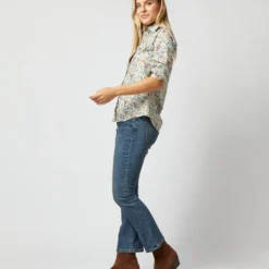 Western Shirt In Ivory Multi Rachel Liberty Fabric 11 Western Shirt In Ivory Multi Rachel Liberty Fabric -Modezzia Sales S71629 2210