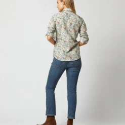 Western Shirt In Ivory Multi Rachel Liberty Fabric 12 Western Shirt In Ivory Multi Rachel Liberty Fabric -Modezzia Sales S71629 2218