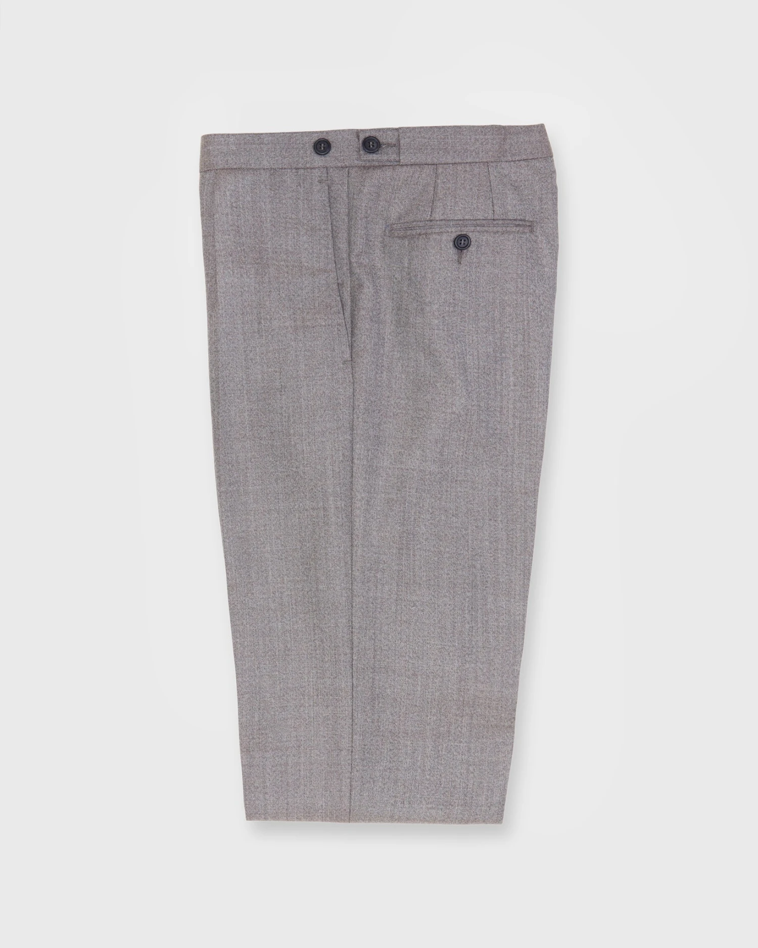 Pleated Dress Trouser In Brown Mix Sharkskin 4 Pleated Dress Trouser In Brown Mix Sharkskin - Image 2