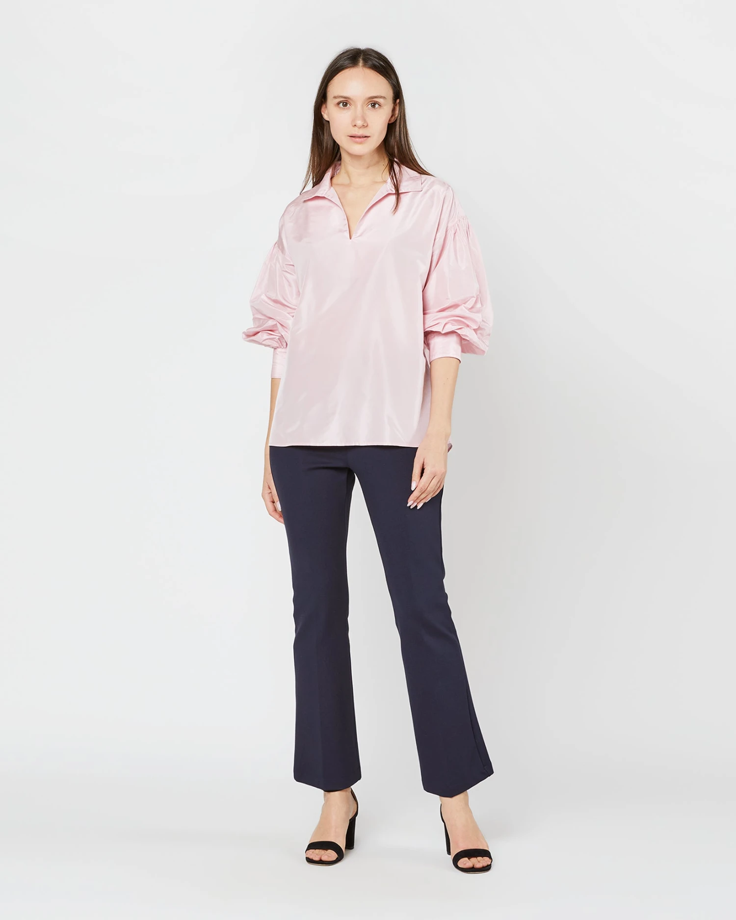 Iris Top In Light Pink Silk Taffeta 3 Iris Top In Light Pink Silk Taffeta