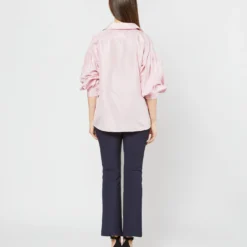 Iris Top In Light Pink Silk Taffeta 16 Iris Top In Light Pink Silk Taffeta -Modezzia Sales S72096 SAMPLE 2445