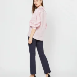 Iris Top In Light Pink Silk Taffeta 17 Iris Top In Light Pink Silk Taffeta -Modezzia Sales S72096 SAMPLE 2448