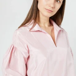 Iris Top In Light Pink Silk Taffeta 13 Iris Top In Light Pink Silk Taffeta -Modezzia Sales S72096 SAMPLE 2494