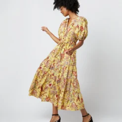 ULLA JOHNSON Olina Dress In Calla Lily 10 ULLA JOHNSON Olina Dress In Calla Lily -Modezzia Sales S72100 501