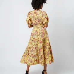 ULLA JOHNSON Olina Dress In Calla Lily 13 ULLA JOHNSON Olina Dress In Calla Lily -Modezzia Sales S72100 508