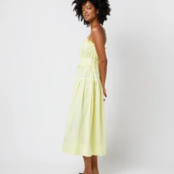 ULLA JOHNSON Lisbet Dress In Lemon Quartz 11 ULLA JOHNSON Lisbet Dress In Lemon Quartz -Modezzia Sales S72101 17