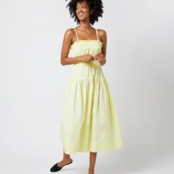 ULLA JOHNSON Lisbet Dress In Lemon Quartz 14 ULLA JOHNSON Lisbet Dress In Lemon Quartz -Modezzia Sales S72101 44