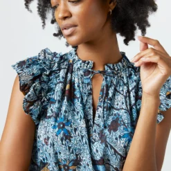 ULLA JOHNSON Fleur Top In Morning Glory 11 ULLA JOHNSON Fleur Top In Morning Glory -Modezzia Sales S72104 1681