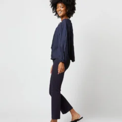 ULLA JOHNSON Juliette Blouse In Midnight -Modezzia Sales S72107 1559