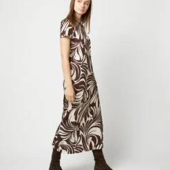 Sporty Swing Dress In Watermarble Jersey 8 Sporty Swing Dress In Watermarble Jersey -Modezzia Sales S72135 483