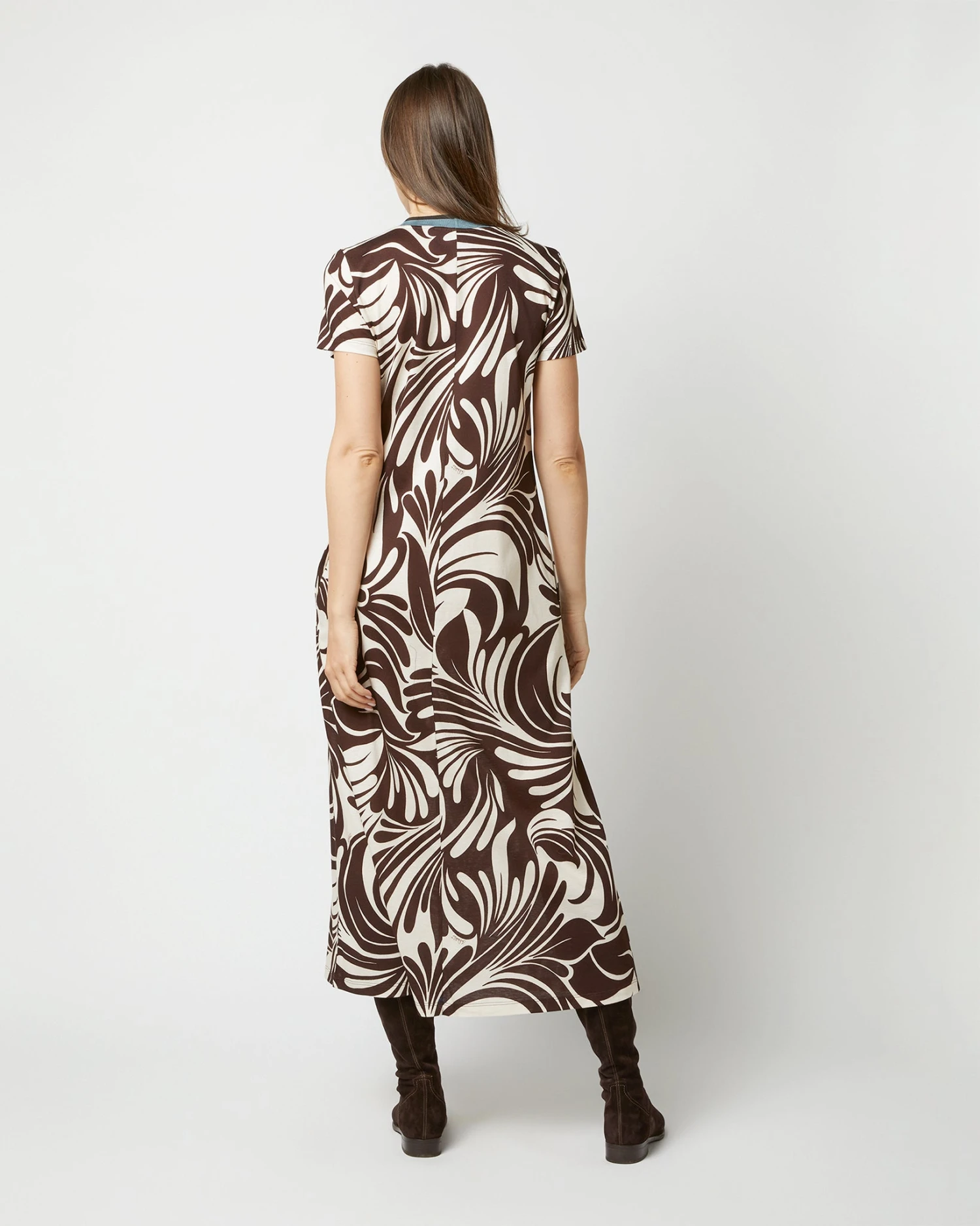 Sporty Swing Dress In Watermarble Jersey 7 Sporty Swing Dress In Watermarble Jersey - Image 5
