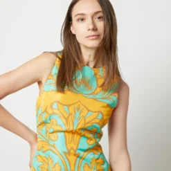 TGIF Dress In Va-Va Turquoise Faille -Modezzia Sales S72136 315