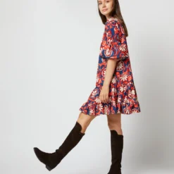 Choux Dress In Moonflower Summer Popeline -Modezzia Sales S72140 288