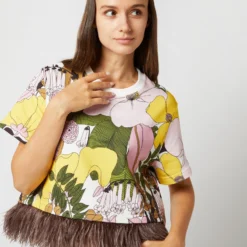 La Scala Tee In Big Flower Rose Jersey -Modezzia Sales S72141 665