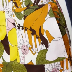 Mini Skirt In Big Flower Rose Heavy Cotton Stretch -Modezzia Sales S72144 447