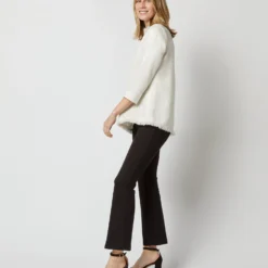 Ana Fringe Top In Ivory Sparkle Tweed 12 Ana Fringe Top In Ivory Sparkle Tweed -Modezzia Sales S72249 1313