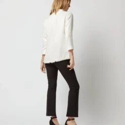 Ana Fringe Top In Ivory Sparkle Tweed 14 Ana Fringe Top In Ivory Sparkle Tweed -Modezzia Sales S72249 1338