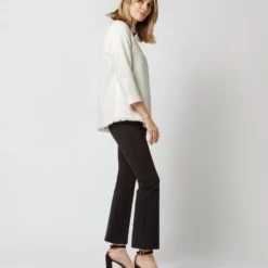 Ana Fringe Top In Ivory Sparkle Tweed 13 Ana Fringe Top In Ivory Sparkle Tweed -Modezzia Sales S72249 1359