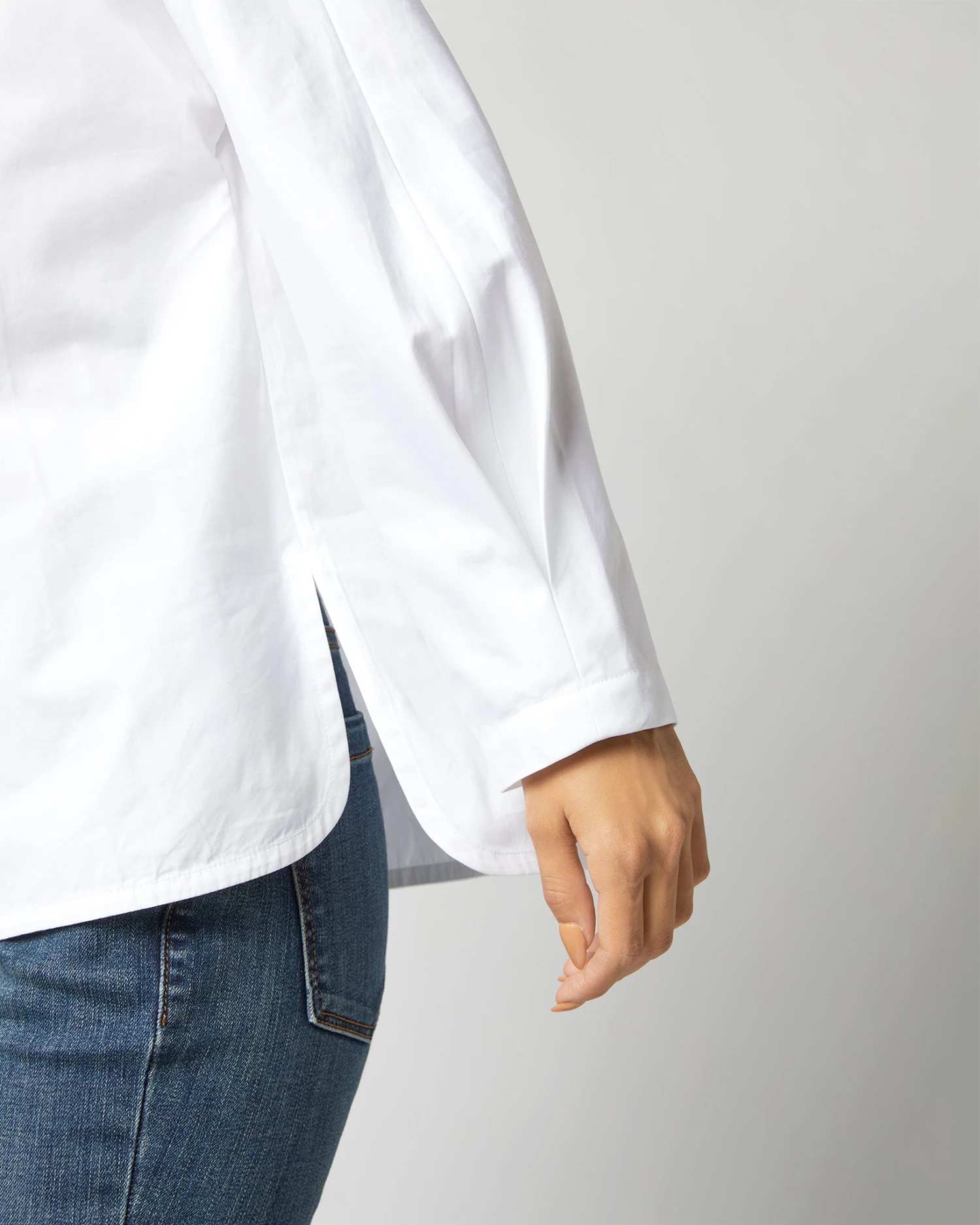 Poinsettia Top In White Poplin 11 Poinsettia Top In White Poplin - Image 9